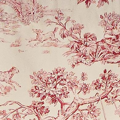 Victorian Provance 100% Cotton Rod Pocket Lined Window Valance 50" x 15" Red