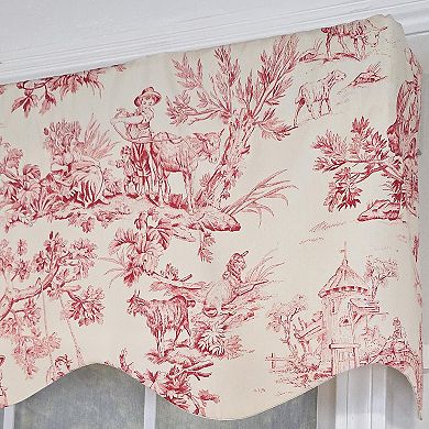 Victorian Provance 100% Cotton Rod Pocket Lined Window Valance 50" x 15" Red