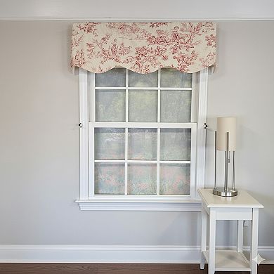 Victorian Provance 100% Cotton Rod Pocket Lined Window Valance 50" x 15" Red