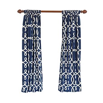 Oblique 100% Cotton Rod Pocket Window Curtain set of 2 Panels