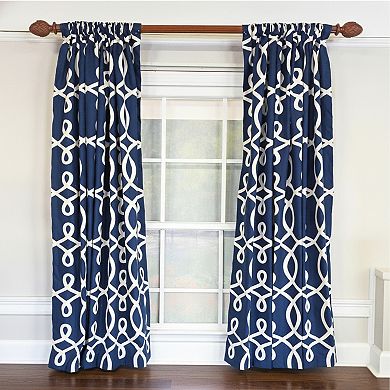 Oblique 100% Cotton Rod Pocket Window Curtain set of 2 Panels