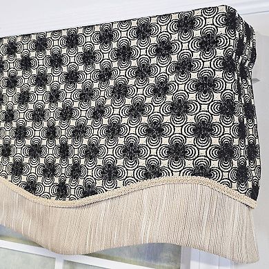 Virtue Glory 100% Cotton Rod Pocket Lined Window Valance 50" x 16" Black