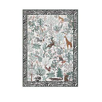 ANIXOL Low-Pile Area Rug with Nature Print