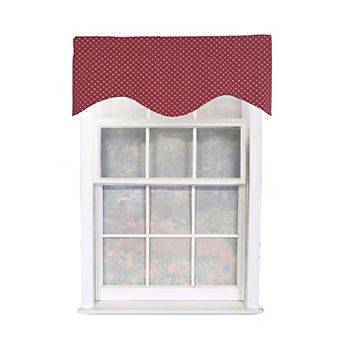 Passat Cornice 100% Cotton Rod Pocket Window Valance 50" x 17" Red