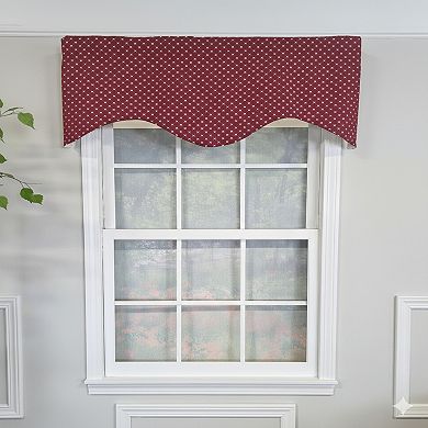 Passat Cornice 100% Cotton Rod Pocket Window Valance 50" x 17" Red
