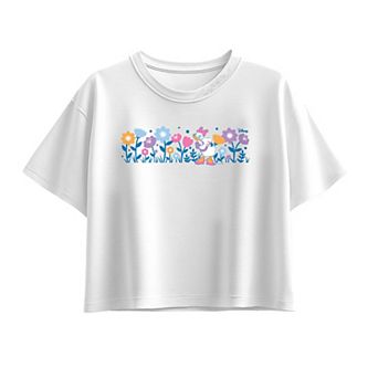 Disney's Daisy Girls 7-16 Stop And Smell The Flowers Boxy Tee