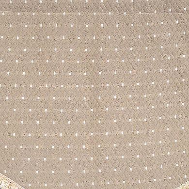 Dapple Cornice 100% Cotton Rod Pocket Lined Window Valance 50" x 17" Taupe