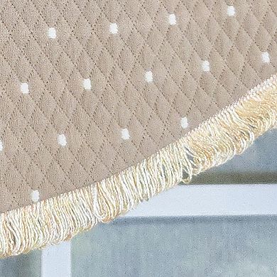 Dapple Cornice 100% Cotton Rod Pocket Lined Window Valance 50" x 17" Taupe