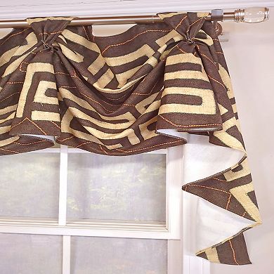 Atahualpa 3-S Victory 100% Cotton Tab Top Swag Window Curtain 54" x 25" Brown