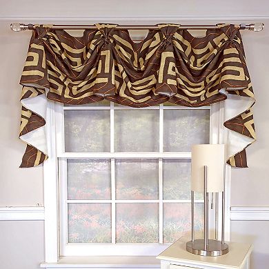 Atahualpa 3-S Victory 100% Cotton Tab Top Swag Window Curtain 54" x 25" Brown