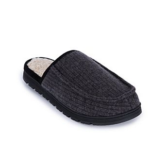 Men's isotoner Ribbed Knit Slip-On Clog Slippers