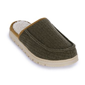 Men's isotoner Ribbed Knit Slip-On Clog Slippers