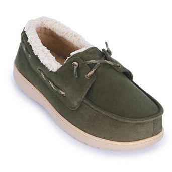 Men's isotoner Memory Foam Indoor/Outdoor Lace-Up Moccasin Slippers