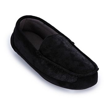 Men's isotoner Microsuede Boot Sherpa Lined Indoor/Outdoor Sole Slippers