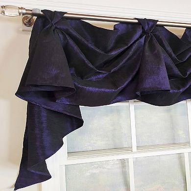 Crinkle Taffeta 3-S Victory 100% Polyester Tab Top Swag Window Curtain 54" x 25" Navy
