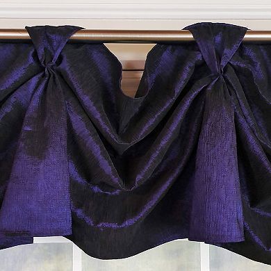 Crinkle Taffeta 3-S Victory 100% Polyester Tab Top Swag Window Curtain 54" x 25" Navy