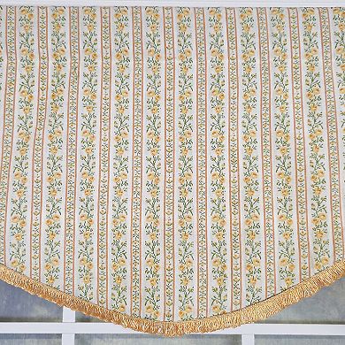 Rosalinda Cornice 100% Cotton Rod Pocket Lined Window Valance 50" x 17" Yellow