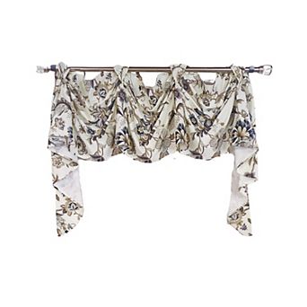 Zanzibar 3-S Victory 100% Cotton Tab Top Swag Window Curtain 54" x 25" Gray