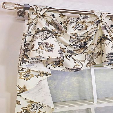 Zanzibar 3-S Victory 100% Cotton Tab Top Swag Window Curtain 54" x 25" Gray