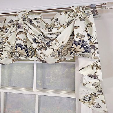 Zanzibar 3-S Victory 100% Cotton Tab Top Swag Window Curtain 54" x 25" Gray
