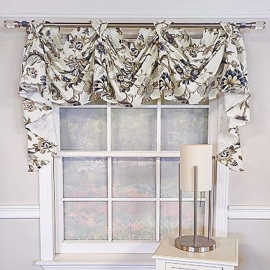 Zanzibar 3-S Victory 100% Cotton Tab Top Swag Window Curtain 54" x 25" Gray