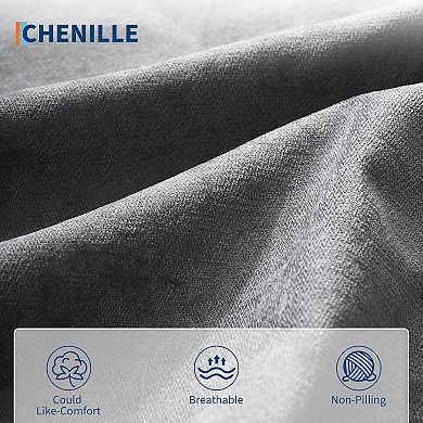 Modern 89" Chenille 3-Seater Sofa with Cup Holders and Side Storage Pockets