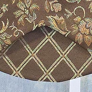 Chopin Petticoat 100% Cotton Rod Pocket Lined Window Valance 50" x 15" Brown