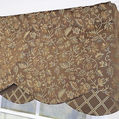 Chopin Petticoat 100% Cotton Rod Pocket Lined Window Valance 50" x 15" Brown