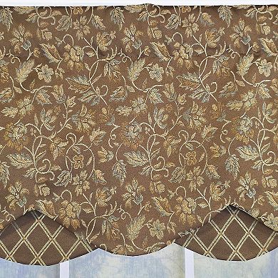 Chopin Petticoat 100% Cotton Rod Pocket Lined Window Valance 50" x 15" Brown