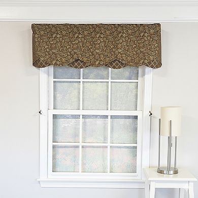 Chopin Petticoat 100% Cotton Rod Pocket Lined Window Valance 50" x 15" Brown