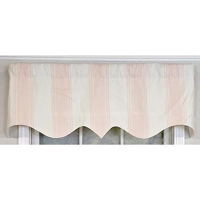 Faded Stripe Regal 100% Cotton Rod Pocket Lined Window Valance 50" x 17" Pink