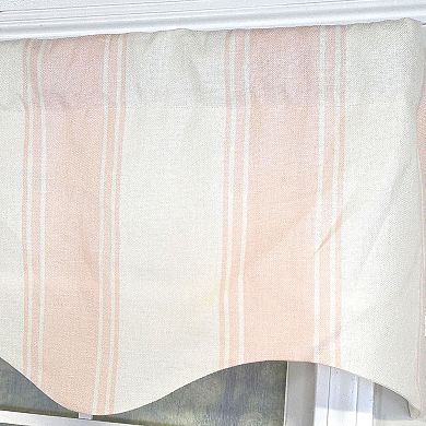 Faded Stripe Regal 100% Cotton Rod Pocket Lined Window Valance 50" x 17" Pink