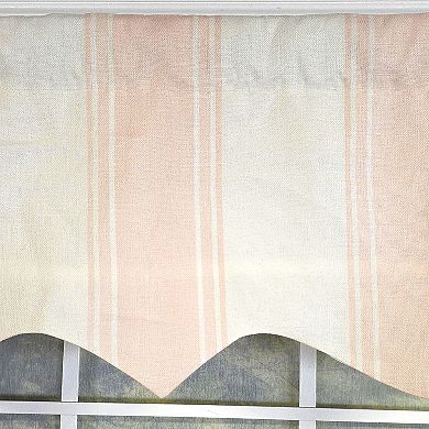 Faded Stripe Regal 100% Cotton Rod Pocket Lined Window Valance 50" x 17" Pink