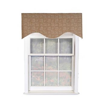 Derek Cornice 100% Cotton Rod Pocket Lined Window Valance 50" x 17" Brown
