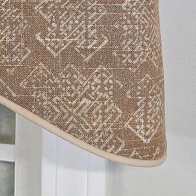 Derek Cornice 100% Cotton Rod Pocket Lined Window Valance 50" x 17" Brown