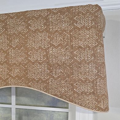 Derek Cornice 100% Cotton Rod Pocket Lined Window Valance 50" x 17" Brown