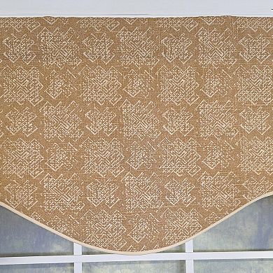 Derek Cornice 100% Cotton Rod Pocket Lined Window Valance 50" x 17" Brown