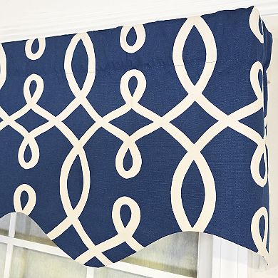 Oblique Regal 100% Cotton Rod Pocket Lined Window Valance 50" x 17" Navy