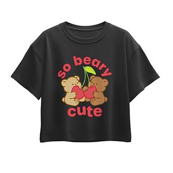 Girls 7-16 Beary Cute Boxy Tee