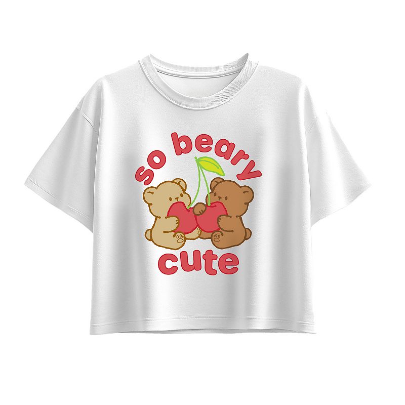 Girls 7-16 Beary Cute Boxy Tee, Girl's, 