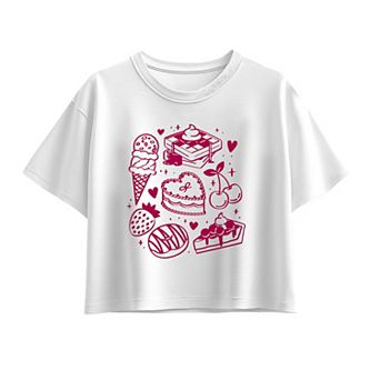 Girls 7-16 Sweets Doodles Boxy Tee