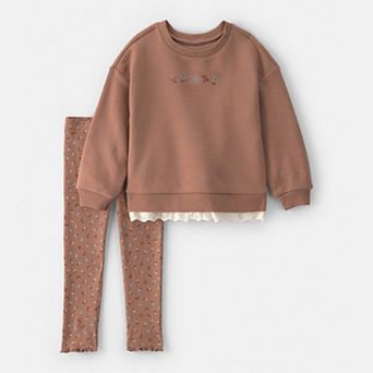 Baby Girl Carter's 2 pc Floral Fleece Sweatshirt & Pant Set