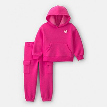Baby Girl Carter's Heart Fleece Hoodie & Pant Set