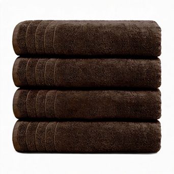 4-Pack Super-Fine Cotton Quick-Dry Lightweight Soft Bath Towels