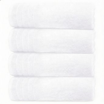 4-Pack Super-Fine Cotton Quick-Dry Lightweight Soft Bath Towels