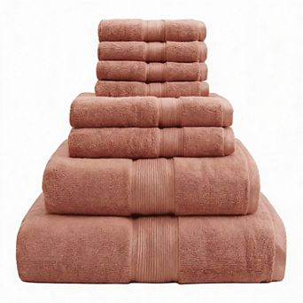 800GSM Natural Multi-Sizes Cotton Towel Set 8 pc Spa Absorbent Fresh