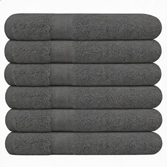 Cotton Bath Towels 6-Pack Quick-Dry Soft Breathable