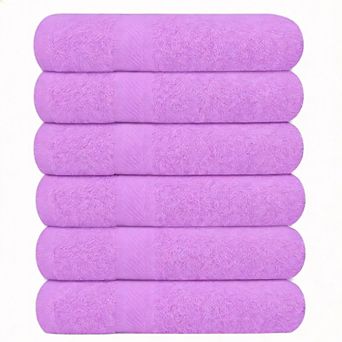 Cotton Bath Towels 6-Pack Quick-Dry Soft Breathable