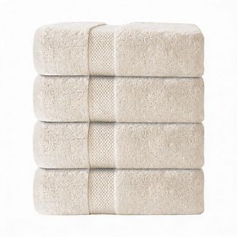 700 GSM Cotton Bath Towels Set of 4 Hotel Spa Soft Absorbent