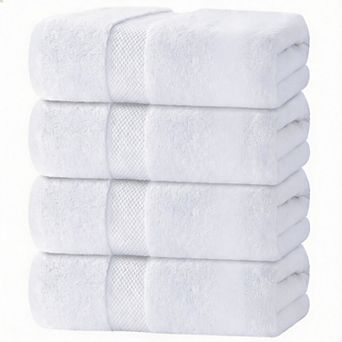 700 GSM Cotton Bath Towels Set of 4 Hotel Spa Soft Absorbent